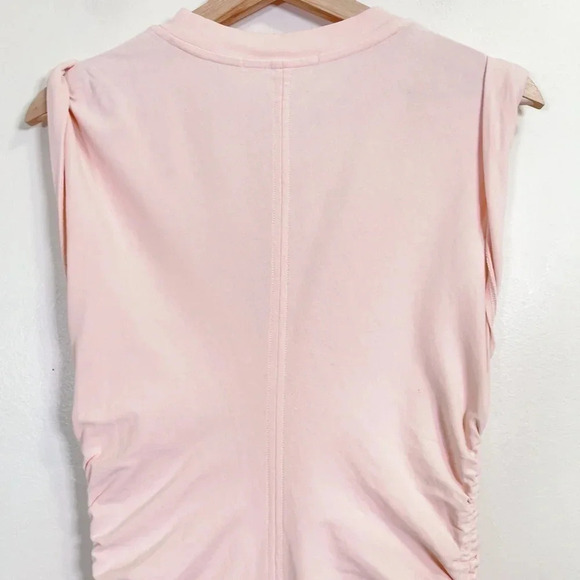T BY ALEXANDER WANG Pink Ruched Round Neck Dress - Picture 10 of 15
